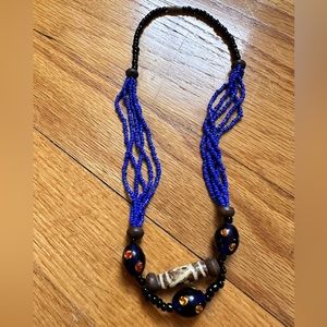 African beaded necklace. Made in Burkina Faso, Africa.
